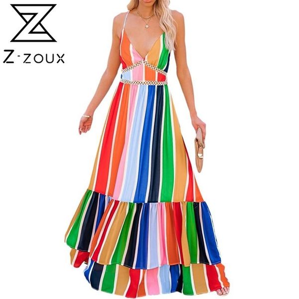 

women dress patchwork striped bohemia es backless v neck maxi es loose casual plus size beach 210513, Black;gray