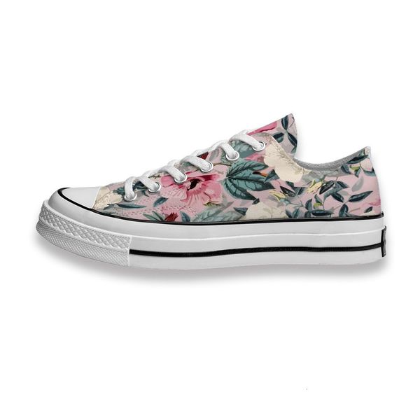 

custom printed sho red white blooming flowers sneakers low mens womens skateboard sport footwear diy trainers canvas casual shoe
