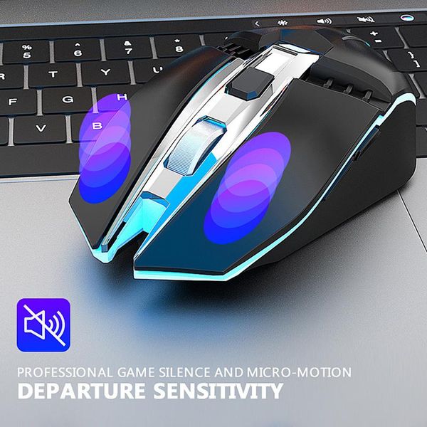 

mice wireless gaming mouse rechargeable led light optical for pc gv99