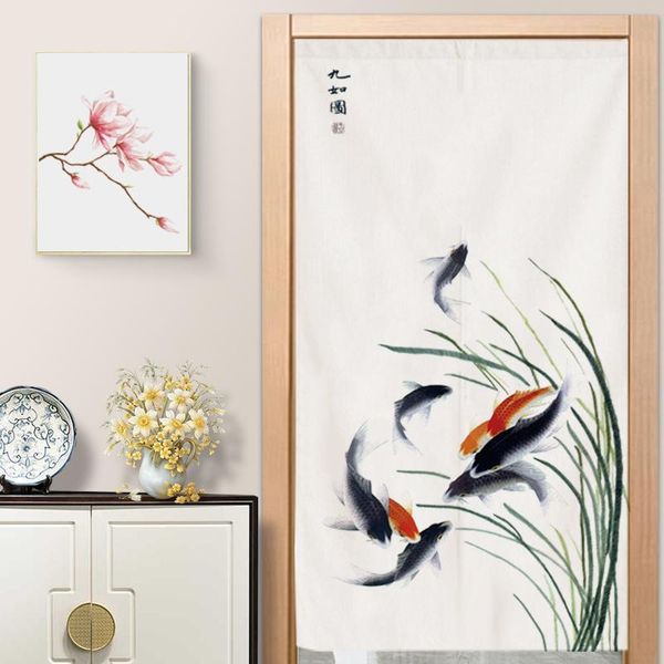 

curtain & drapes chinese-style lotus living room decorative bedroom kitchen partition hanging feng shui