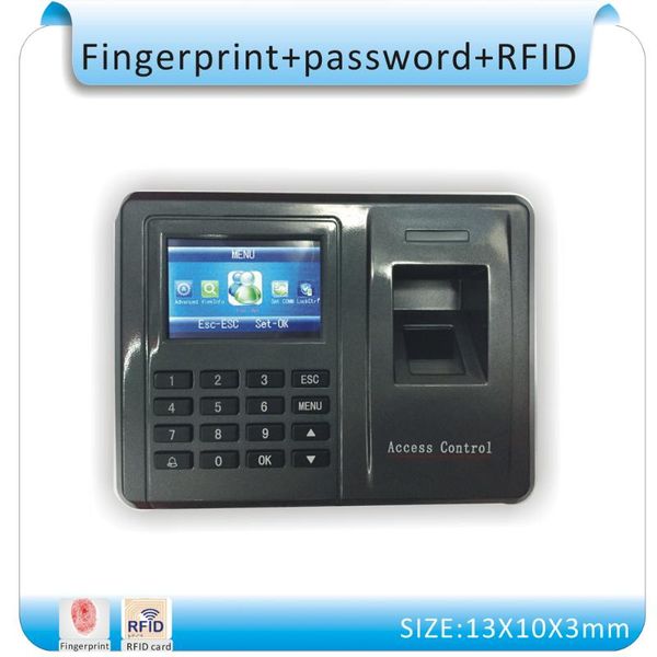 

1.8" tft f20 metal shell 125khz rfid &fingerprint access control system +10 crystal keyfob fingerprint