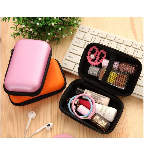 

storage bags portable data organizer cable bag phone headset box finishing package eva pu mini lovely earphone '