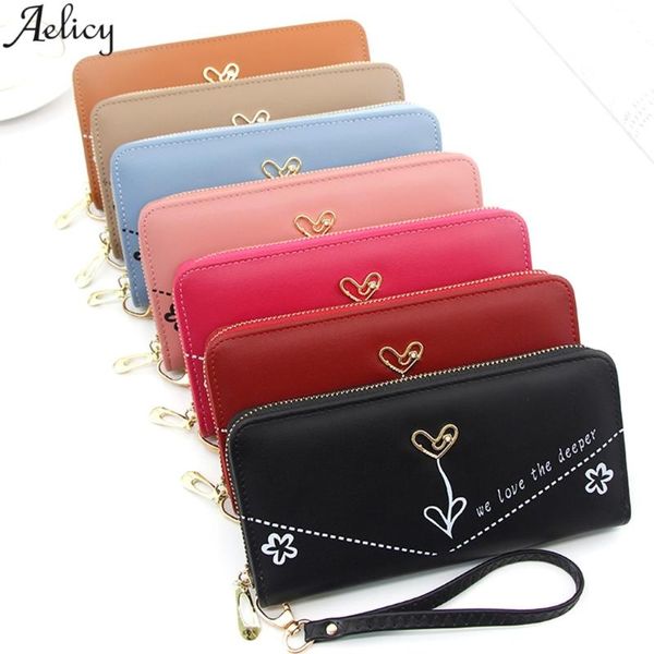 

wallets aelicy women's clutch bag zipper coin purse card package big fashion wallet casual travel carteira, Red;black
