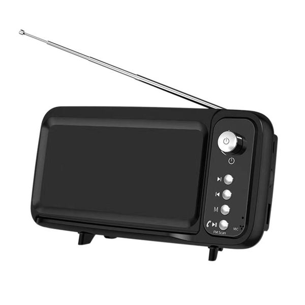 

radio -compatible magnetic u disk portable home usb rechargeable retro mini speaker fm video playing phone holder