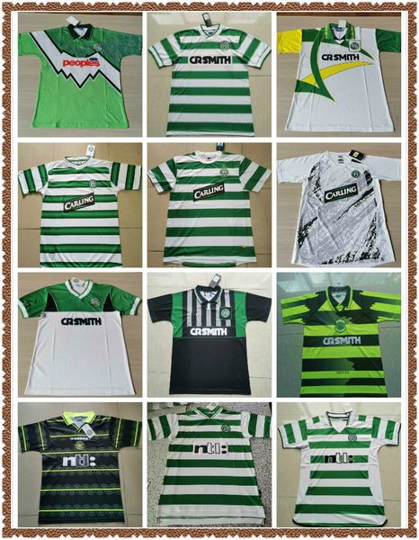 

1995 1997 1998 1999 celtic retro soccer jerseys 1980 2005 05 06 94 95 96 97 98 99 00 01 02 football shirt brown forrest christie uniform, Black;yellow