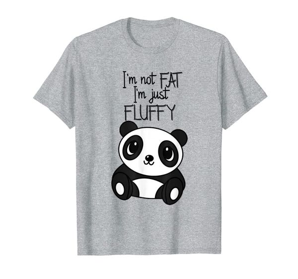 

im not fat im just fluffy t shirt funny panda women men tee, White;black