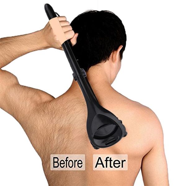 

electric nose & ear trimmers 2021 back hair removal trimmer manual foldable shaving machine with two head blades for man