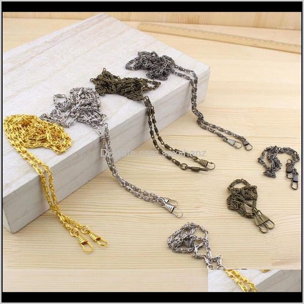 

yarn clothing fabric apparel drop delivery 2021 10pcs 120cm strong and durable vintage metal shoulder strap chain diy sewing handmade bag pa, Black;white