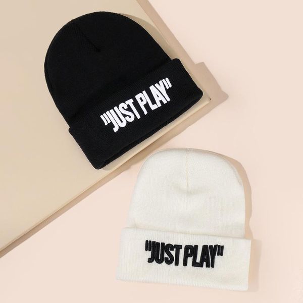 

caps & hats 2021 knitted woolen hat for men and women autumn winter korean hooded hood british embroidery, Yellow