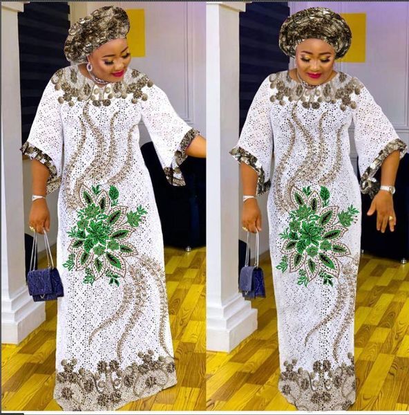 

ethnic clothing white african dresses for women 2021 summer long maxi dress clothes dashiki hollow out robe africaine femme with scarf, Red