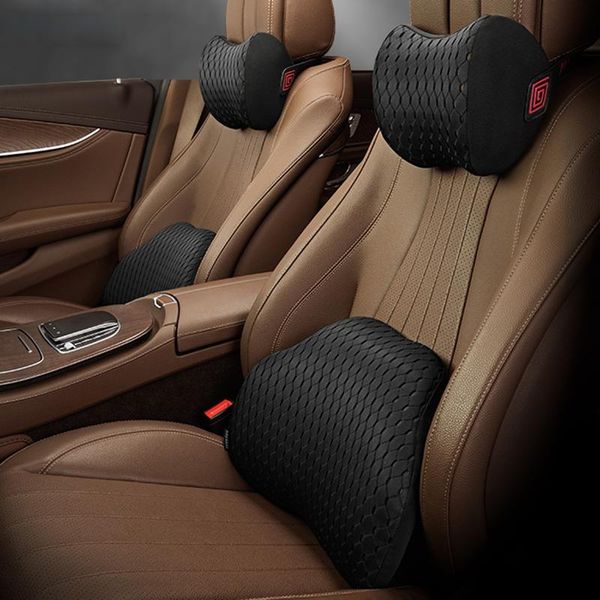 

seat cushions car neck pillow headrest lumbar support cushion back memory foam ergonomics travel for driver chair