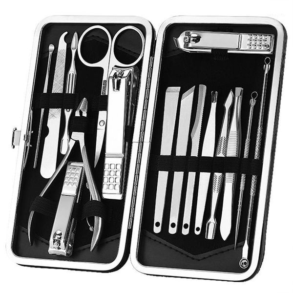 

nail pedicure set professional 16 in 1 stainless steel cutting machine kit tool1