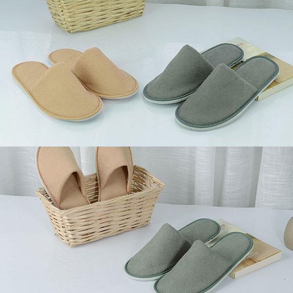 

slippers 1pair towel el disposable travel spa guest shoes terry lot home, Black