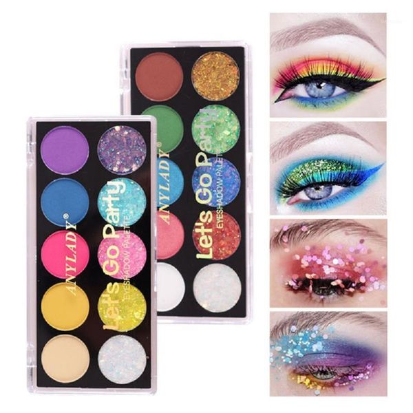 

sequin shimmer eye shadow long-lasting brighten waterproof glitter matte eyeshadow 10colors w11
