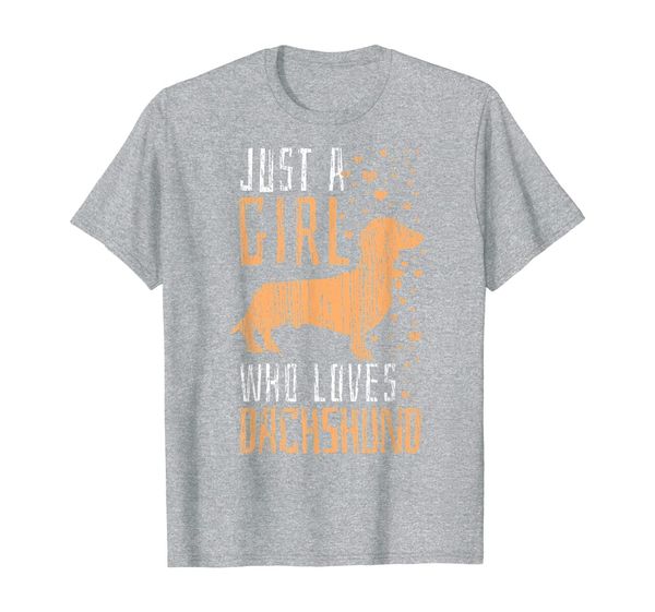

vintage dachshund for girls just a girl who loves wiener t-shirt, White;black