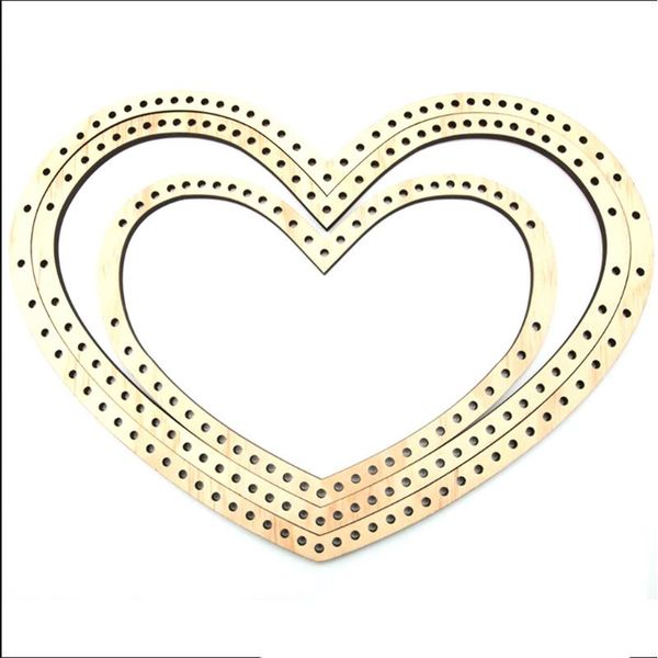 

diamond painting 3pcs/set wooden heart shape knitting loom diy craft weaving tool hand knitted machine for handmade wall hanging