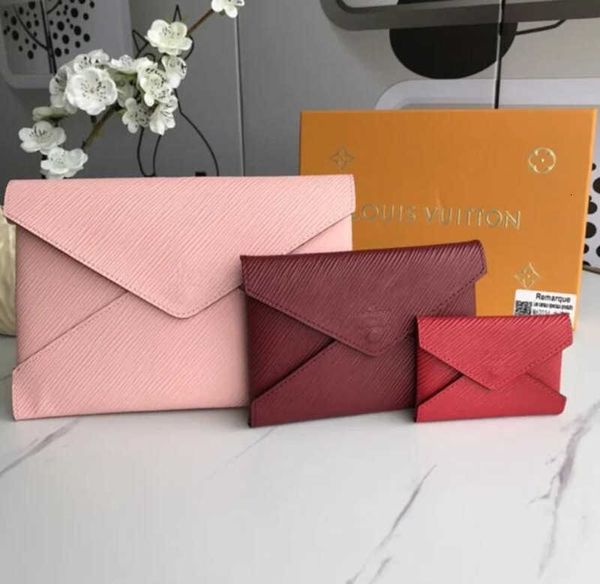 

chain real brand card designer long luxury pouches m62034 bag water leather ripple wallets handbag wallet fashion key trend female holders p, Red;black