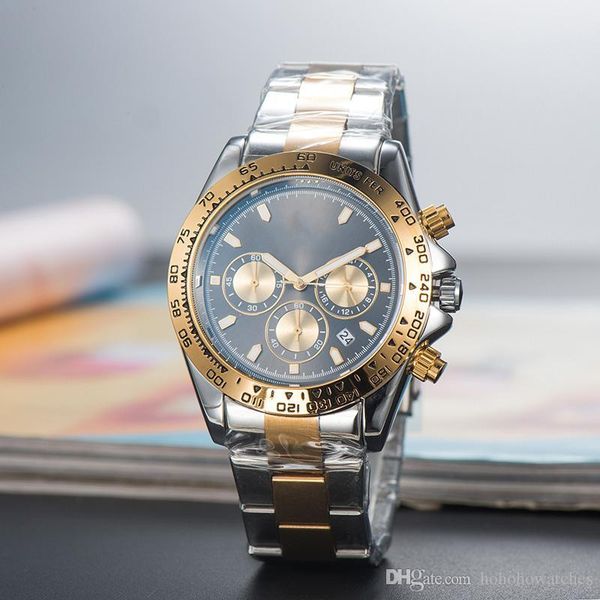 

ro luxury watch mens watches fashion oyster perpetul chronograph dress dt designer mechanical automatic movement, Slivery;brown