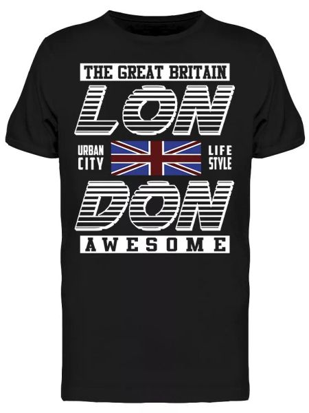 

the great britain london men's tee -image by shutterstock, White;black
