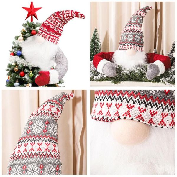 

christmas decorations creative tree decoration santa hugs doll merry home el