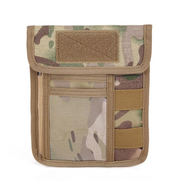 

card holders 2021 tactical pouch file folder organizer bag military nylon chest hanging molle holder in id, Brown;gray