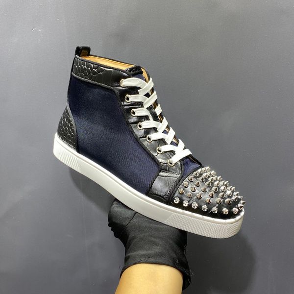 

fashion men shoes women luxury designer genuine leather causal personality sneakers with box 35-45 a05, Black