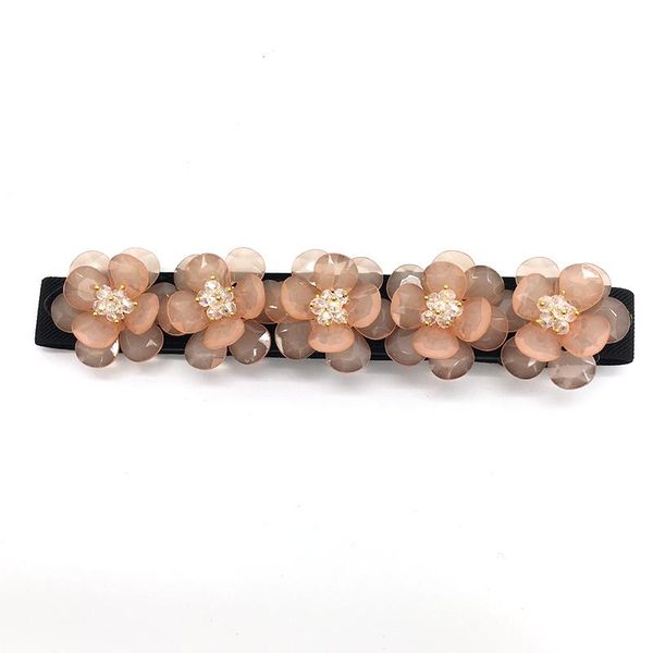 

belts 2021 fashion color crystal elastic belt women's brand waistband female wide for women dress accessories sw320, Black;brown