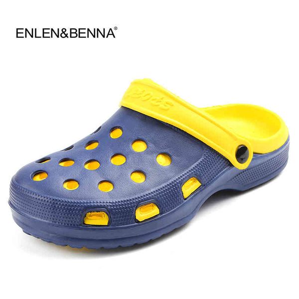 

slippers summer men sandals fashion hollow out breathable beach flip flops eva massage clogs zapatos, Black