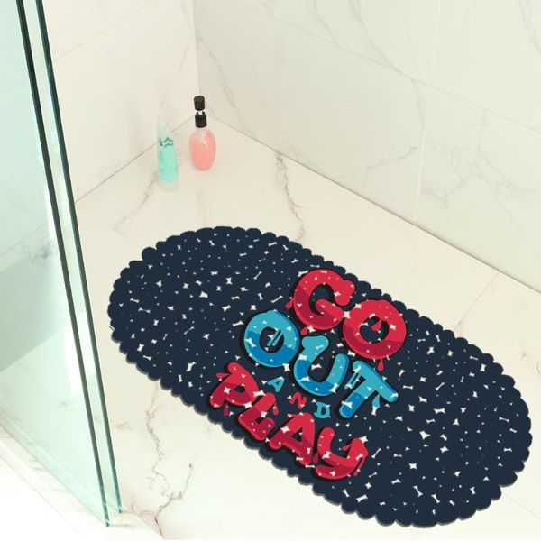 

creative cartoon bathroom mat floor bathtub cute shower suction pvc anti-slip bath kawaii rug waterproof mats