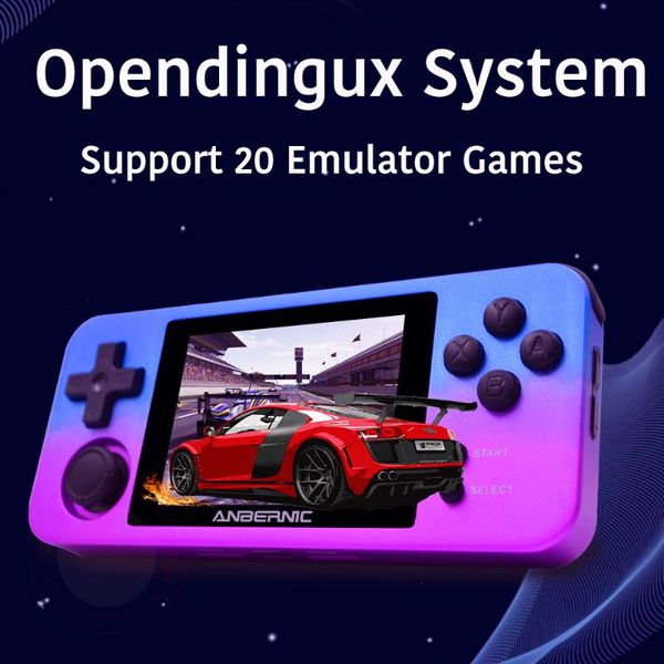 

handheld game console 2.8" ips 32g 2500 games ps1 ombre portable pocket retro mini rg280 player players