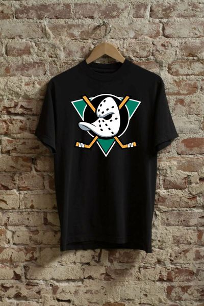 

mighty ducks t-shirt for men women, White;black