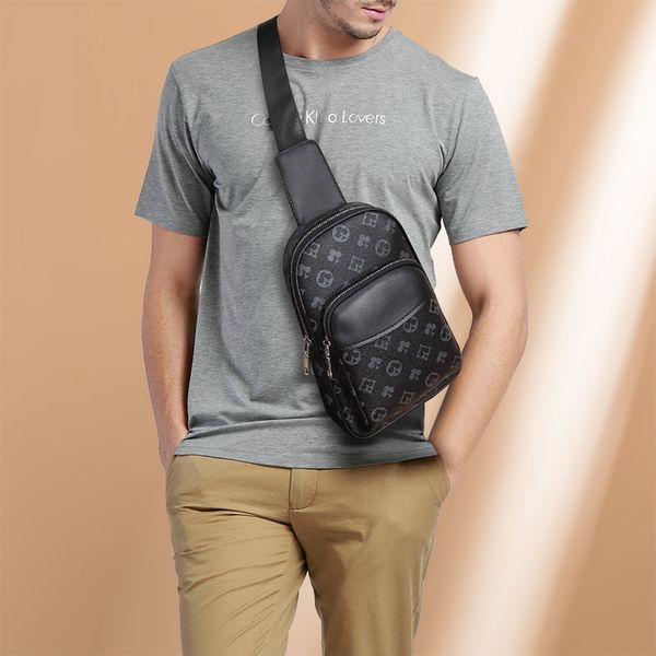 

fashion men handbag crossbody shoulder bag printed messenger bags black plaid designer style purse 30 colors mobile phone storage original p