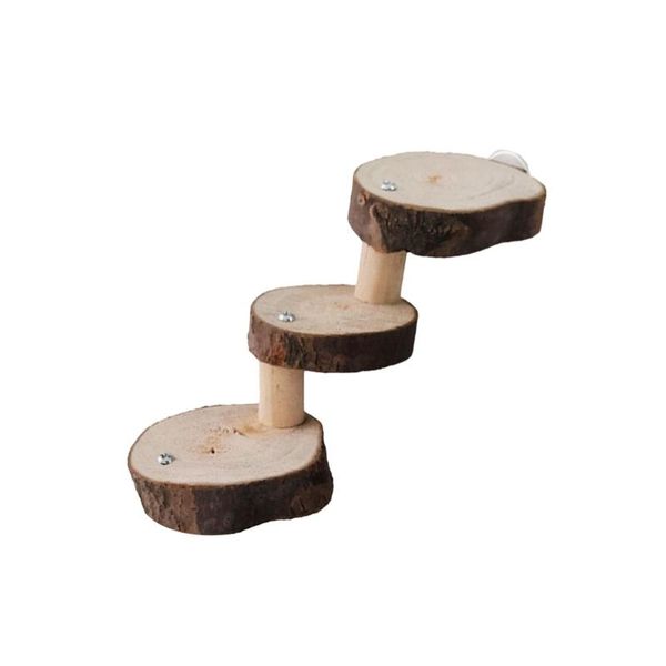

1pcs wooden parrot hamster climbing ladder stairs birds exercise perches stand molar small animal supplies