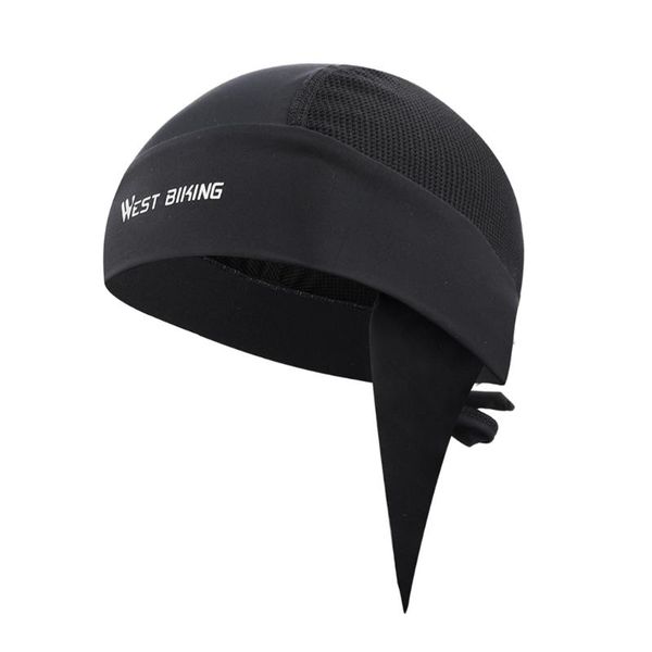 

cycling skull cap beanie summer outdoor helmet liner hat headband balaclava caps & masks, Black