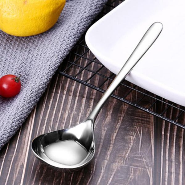 

spoons stainless steel serving spoon mirror finish large soup scoop buffet banquet party dinner tableware kitchen supplies