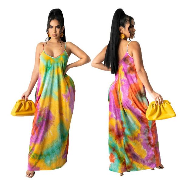 

casual dresses summer clothes for women simple multicolor irregular loose suspender sleeveless v-neck 2021 fashion dress wholesale items, Black;gray