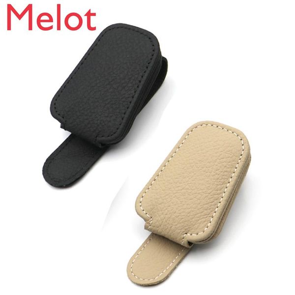 

sun visor storage multifunctional leather car glasses case sunglasses clamp supplies clip sunshade
