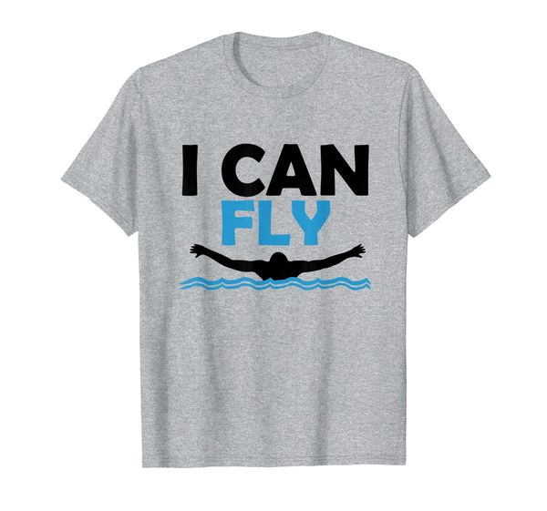 

i can fly swimming butterfly icon swimmer t-shirt, White;black