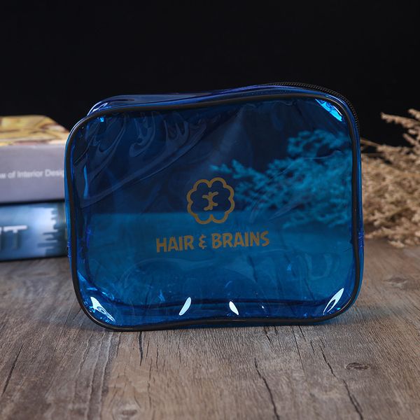

hbp transparents pvc packaging bags color printing custom logo plastic transparent zipper bag three-dimensional environmentally friendly cos, Black;red