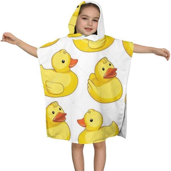 

towel white geese yellow kids hooded bath for children
