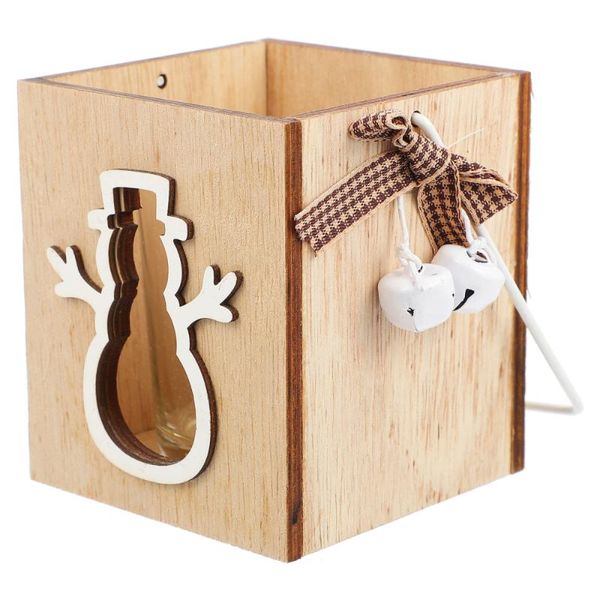 

candle holders 1pc christmas holder portable wooden ornament po prop