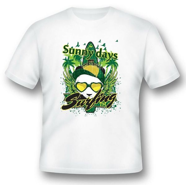 

sunny days surfing black or white tee, White;black