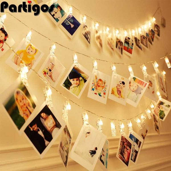

lights copper wire string po folder usb & battery box powered warm white year christmas decoration party