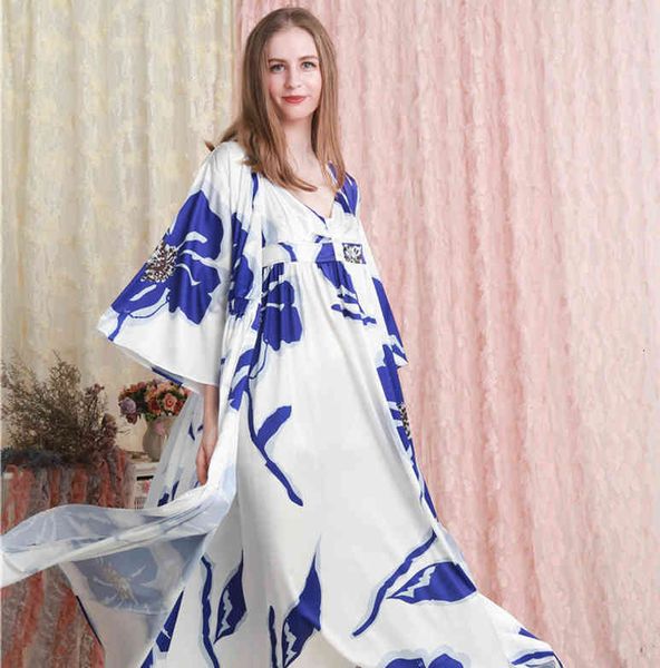 

pyjamas ladies nightgown robe suit women long ing gown fall nati, Black;white
