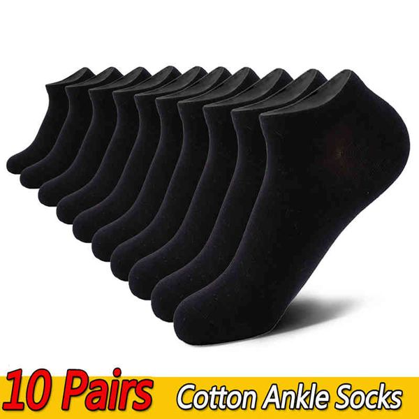 

10 pairs low cut ankle sock short casual sports men's no show socks size 6-11, Black