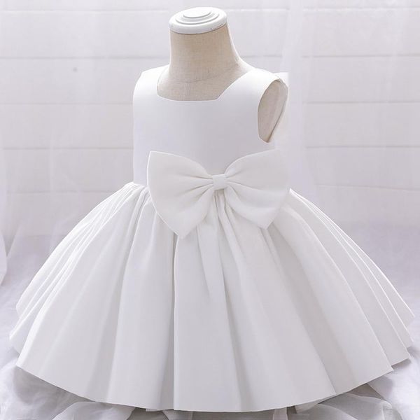 

girl's dresses infant baby girls solid christening gowns born babies baptism clothes princess tutu birthday white bow dress, Red;yellow