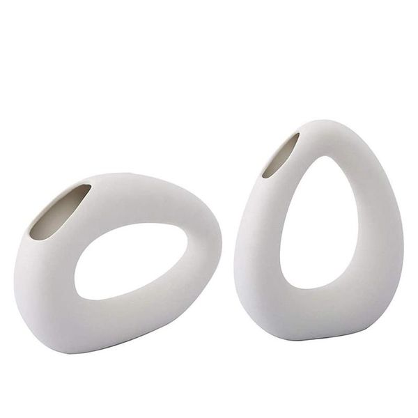 

vases nordic white ceramic vase modern minimalist abstract droplet flower pot decor