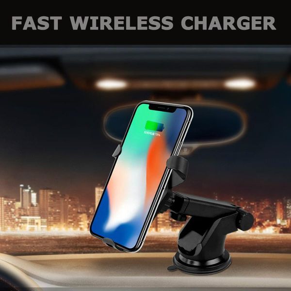 

cell phone mounts & holders car mount air vent holder stand qi fast wireless chargers for 8/ x/ universal suckers bracke
