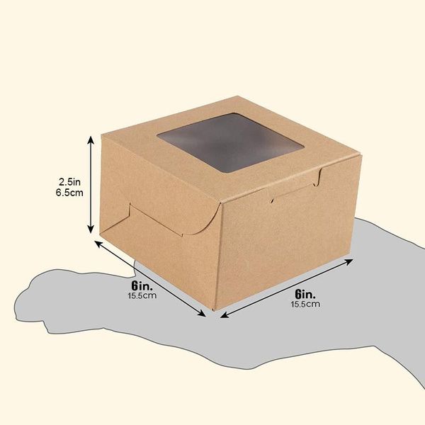 

gift wrap egg yolk cake packaging box window kraft paper for food _wk