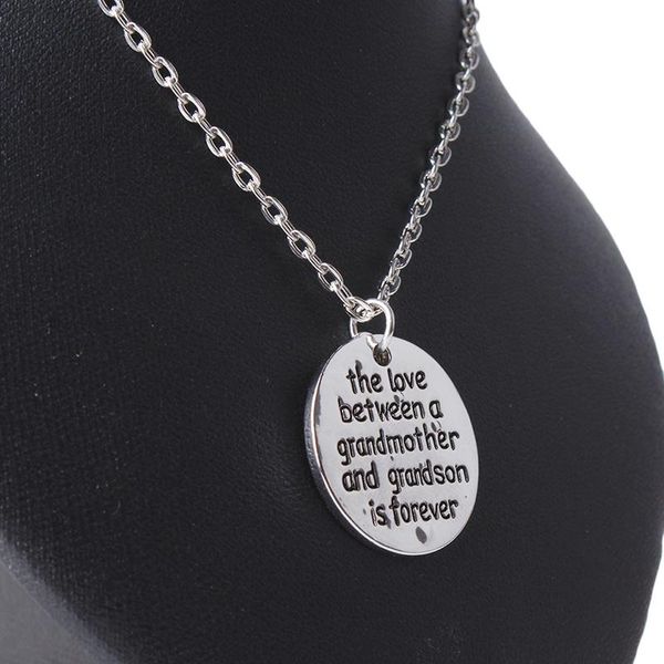 

pendant necklaces round necklace the love between grandmother and mother son is forever heart family jewelry grandma gifts, Silver